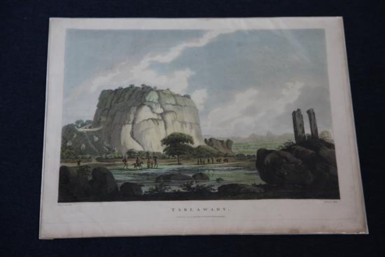 J. Wells after Captain Alexander Allen Shevengherry; Ootray Droog and Tarlawady, 1794 17 .5 x 21.5in., unframed